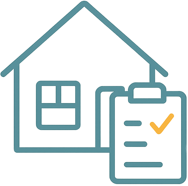Home inspection checklist icon by Fully licensed and insured Home Inspectors in Bergen County, NJ. Owned by Herman Andrade, a mechanical engineer that is dedicated to home inspections. in Saddle Brook, NJ, United States.